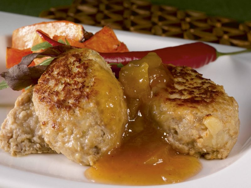 Chili-mango pihvit ja paahdetut bataatit