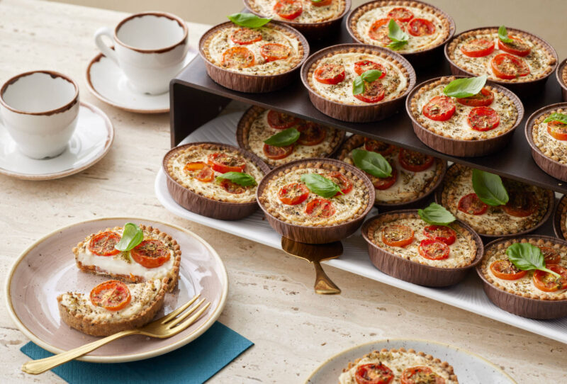 Tomaatti-basilikaquiche