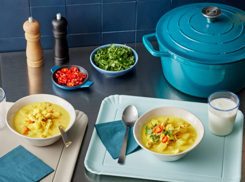 Kana-currykeitto hybridiversiona