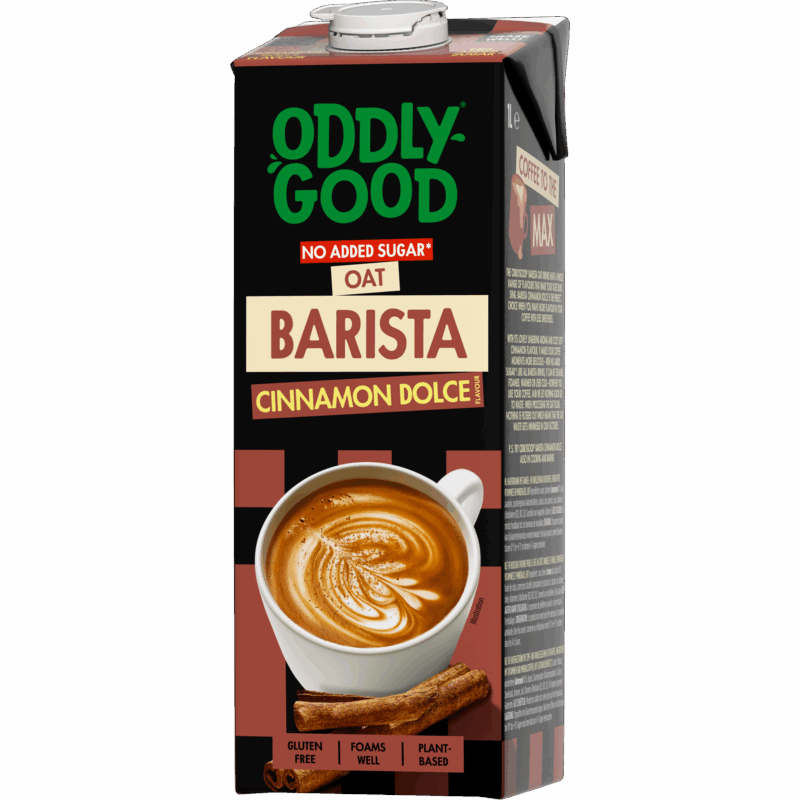 Oddlygood® Barista kaurajuoma 1 l cinnamon dolce ei lisättyä sokeria UHT gluteeniton