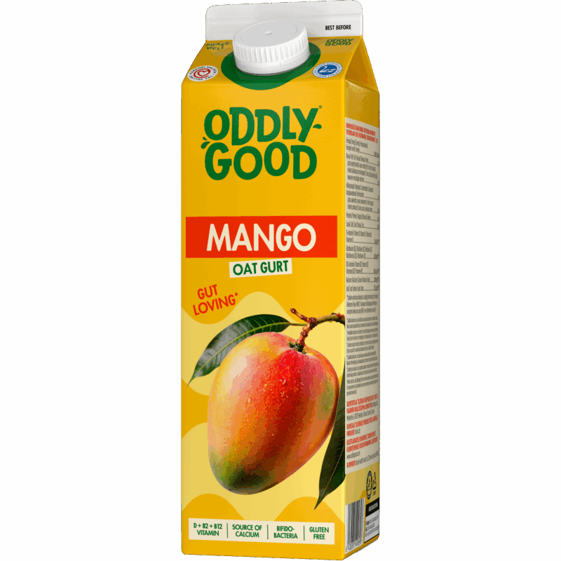 Oddlygood® kaurapohjainen gurtti 1 kg mango gluteeniton