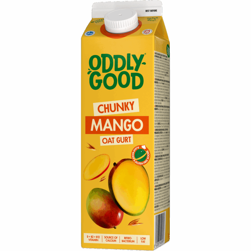 Oddlygood® kaurapohjainen gurtti 1 kg mango gluteeniton