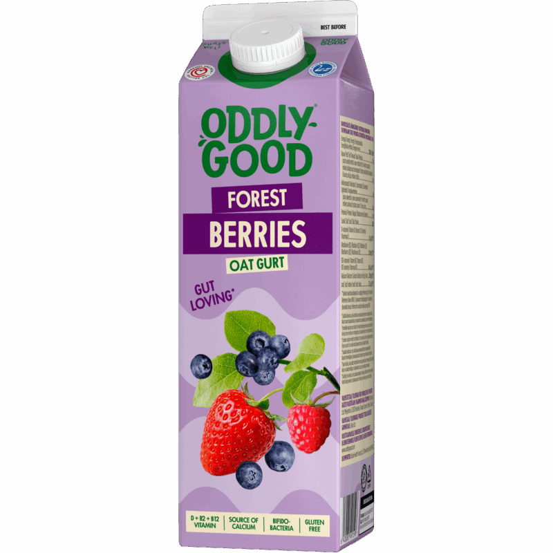 Oddlygood® kaurapohjainen gurtti 1 kg metsämarja gluteeniton