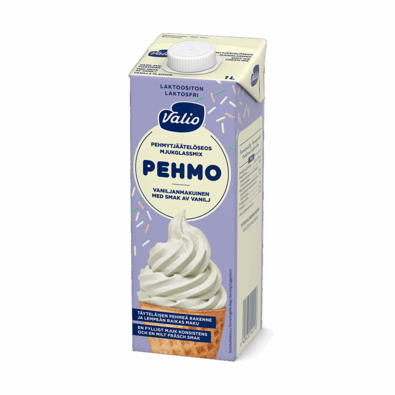 Valio Pehmo pehmytjäätelöseos vanilja UHT laktoositon 1 l