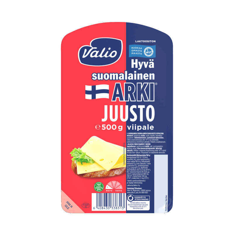 Valio Hyvä suomalainen Arki® juustoviipale e500 g
