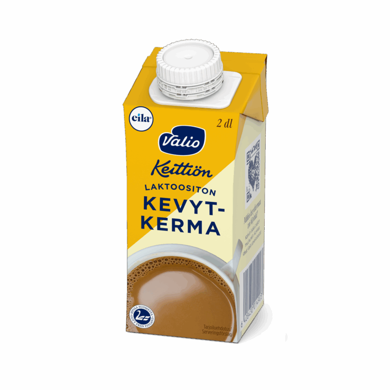 Valio Keittiön kevytkerma UHT laktoositon 2 dl