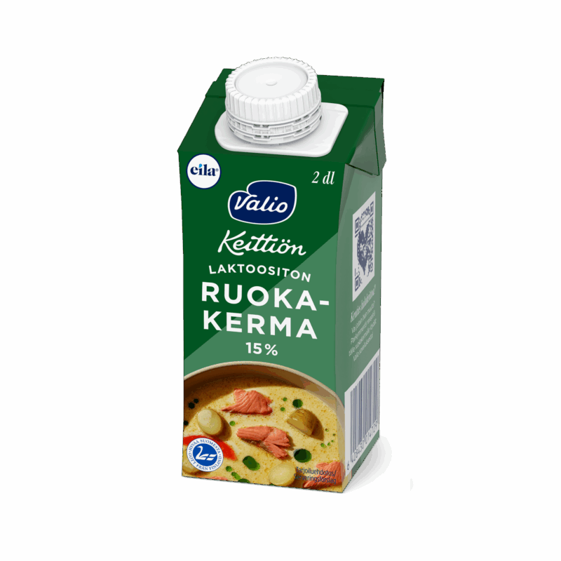 Valio Keittiön ruokakerma 15 % UHT laktoositon 2 dl