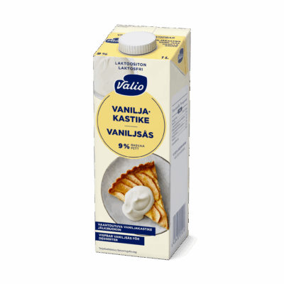 Valio vaahtoutuva vaniljakastike 9 % UHT laktoositon 1 l