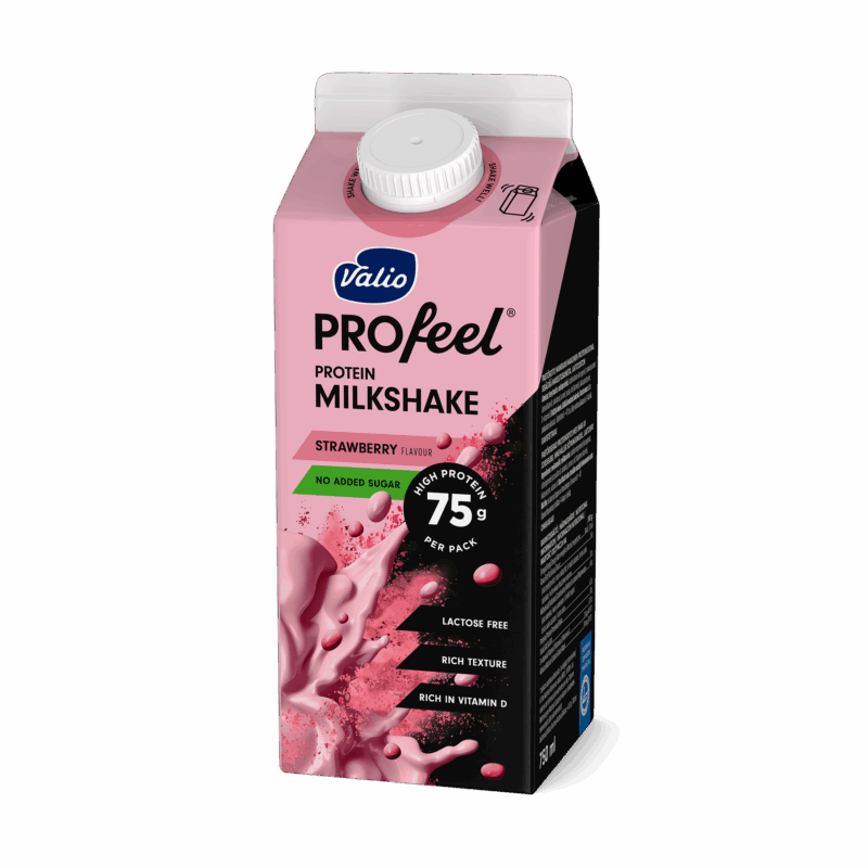 Valio PROfeel® proteiinipirtelö 0,75 l mansikka laktoositon