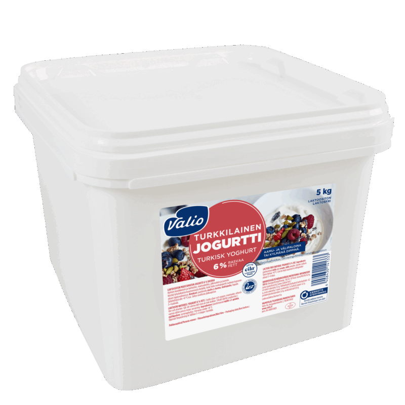 Valio turkkilainen ruokajogurtti 6% laktoositon 5 kg