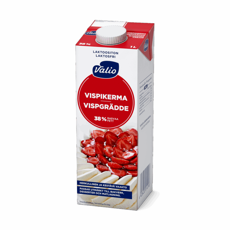 Valio vispikerma UHT laktoositon 1 l