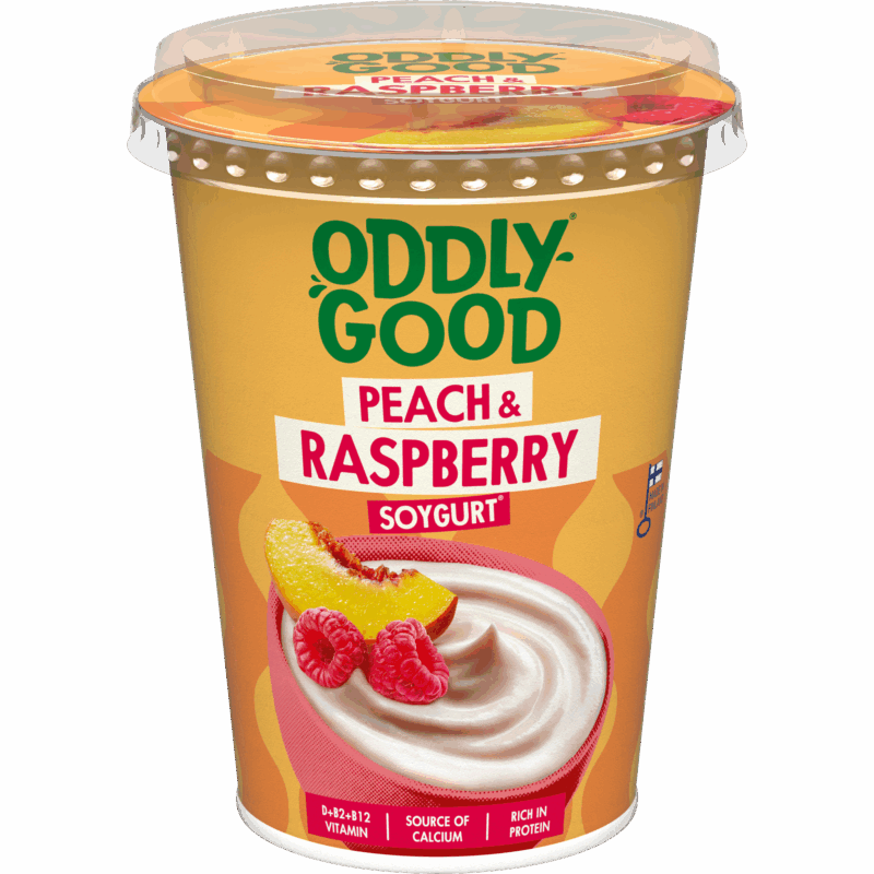 Oddlygood® Soygurt 400 g persikka-vadelma