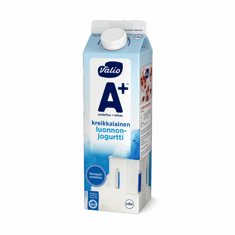 Valio A+™ kreikkalainen luonnonjogurtti maustamaton laktoositon 1 kg