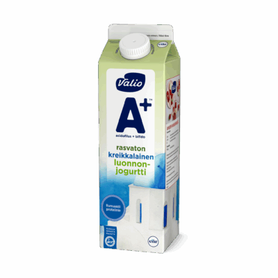 Valio A+™ kreikkalainen luonnonjogurtti maustamaton rasvaton laktoositon 1 kg