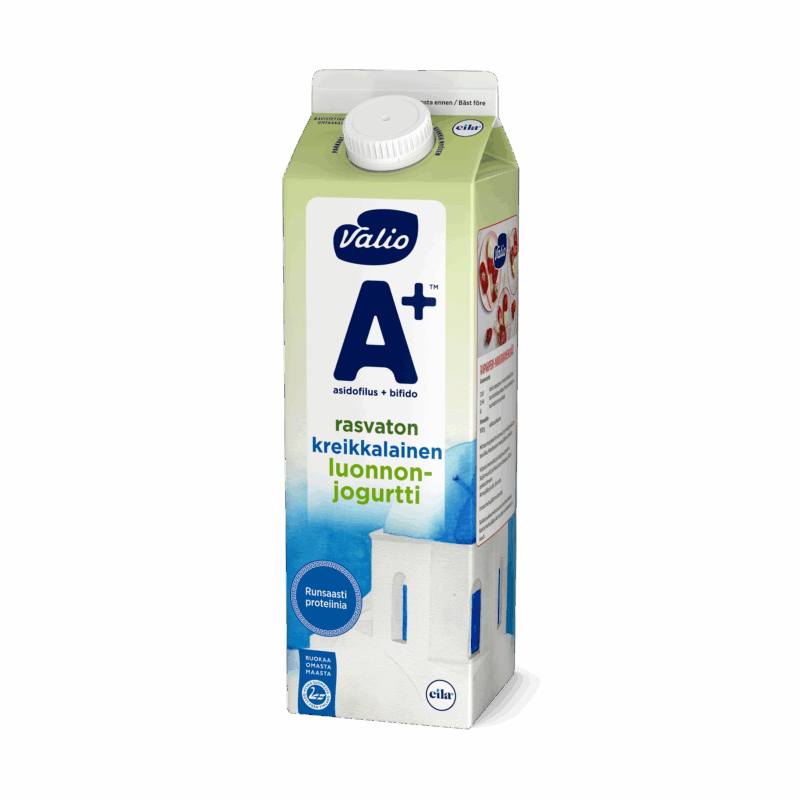 Valio A+™ kreikkalainen luonnonjogurtti maustamaton rasvaton laktoositon 1 kg