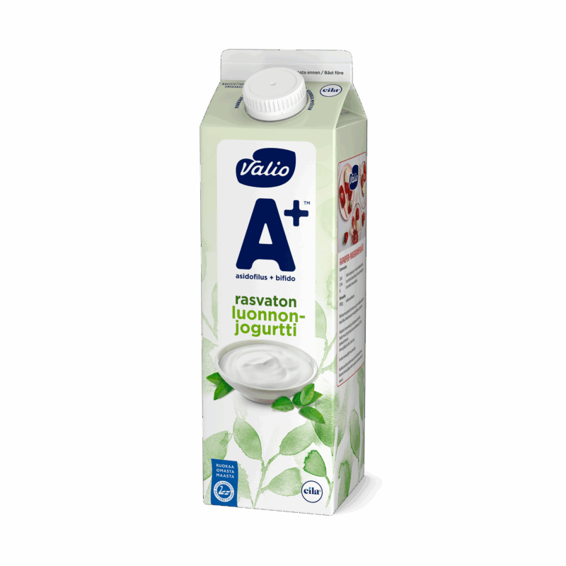 Valio A+™ luonnonjogurtti maustamaton rasvaton laktoositon 1 kg