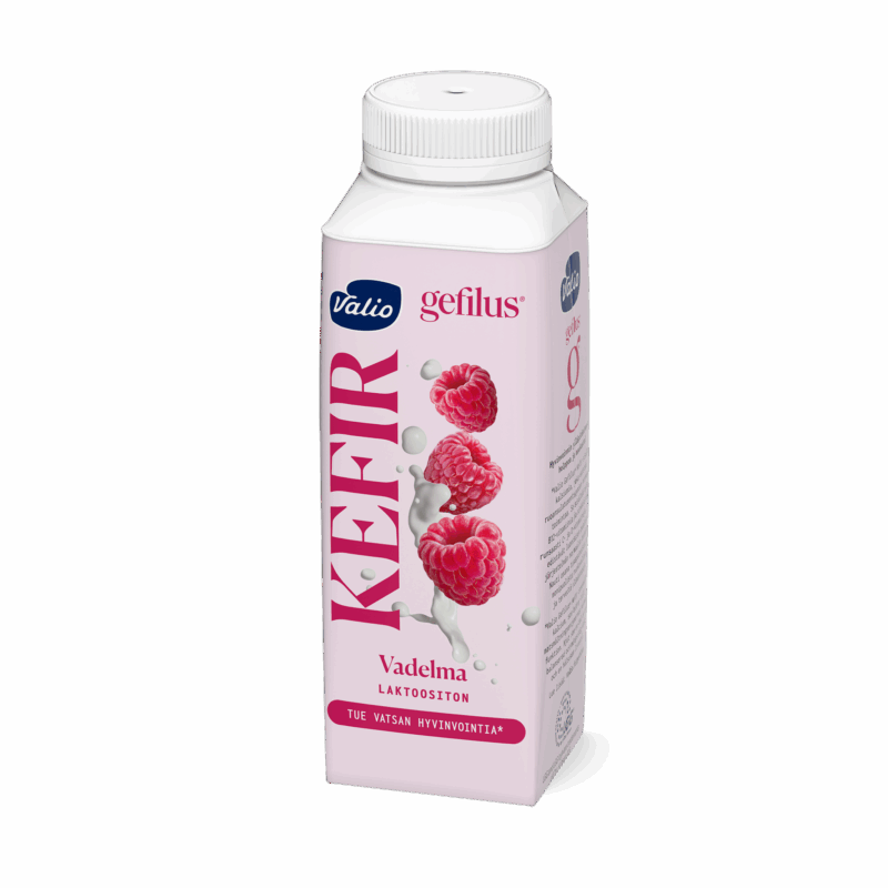 Valio Gefilus® Kefir vadelma laktoositon 2,5 dl