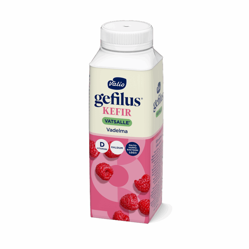 Valio Gefilus® Kefir vadelma laktoositon 2,5 dl