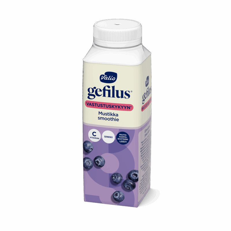 Valio Gefilus® Smoothie jogurttijuoma mustikka laktoositon 2,5 dl