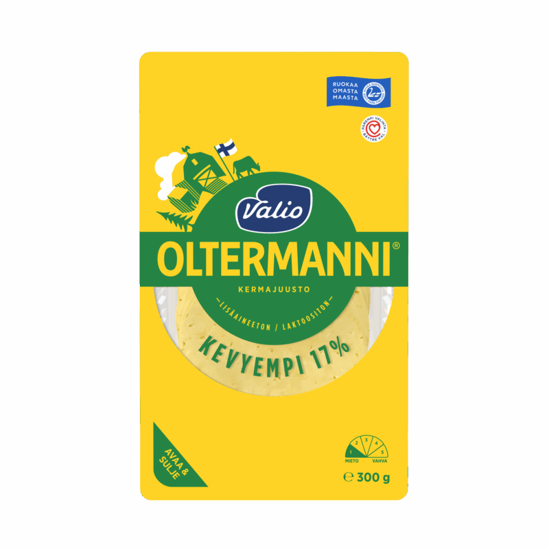 Valio Oltermanni® Kevyempi 17 % kermajuustoviipale e300 g
