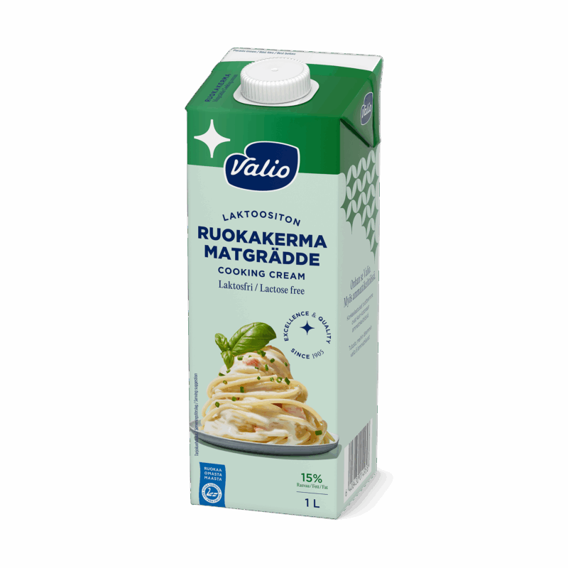 Valio ruokakerma 15 % UHT laktoositon 1 l