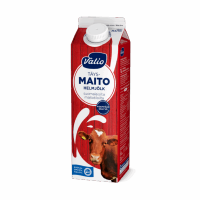 Valio vapaan lehmän täysmaito 1 l