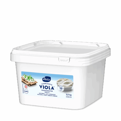 Valio Viola® kevyt maustamaton tuorejuusto laktoositon 3,5 kg