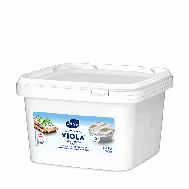 Valio Viola® kevyt maustamaton tuorejuusto laktoositon 3,5 kg