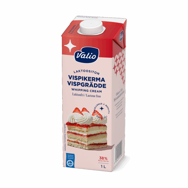 Valio vispikerma UHT laktoositon 1 l