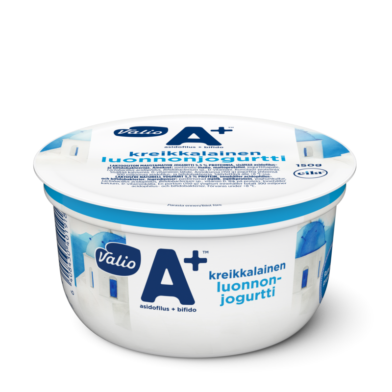 Valio A+™ kreikkalainen luonnonjogurtti laktoositon 150 g