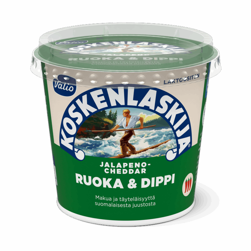 Valio Koskenlaskija® Ruoka & Dippi jalapeno-cheddar laktoositon e250 g