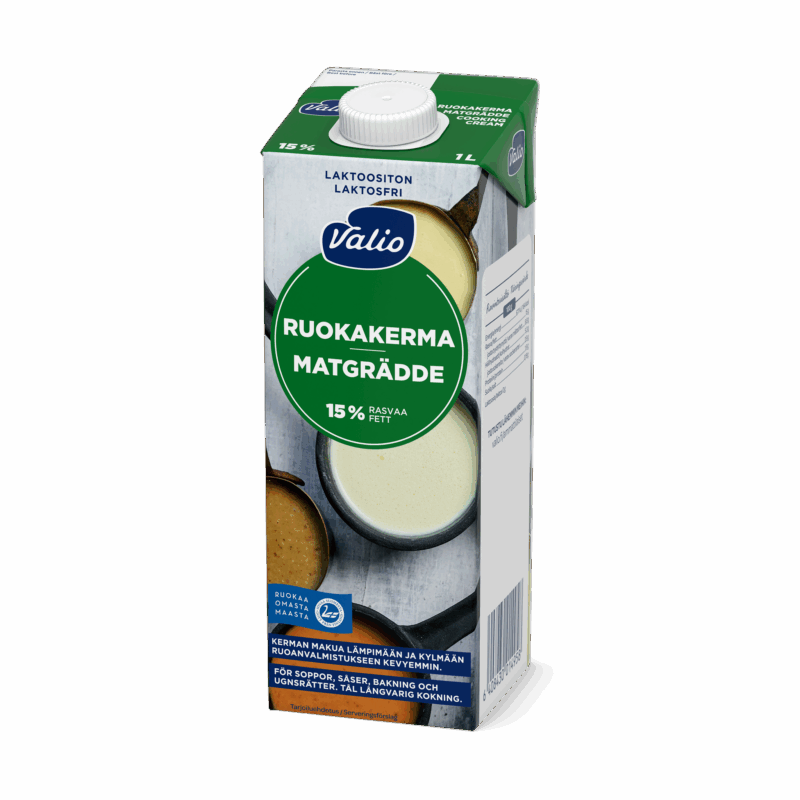 Valio ruokakerma 15 % UHT laktoositon 1 l