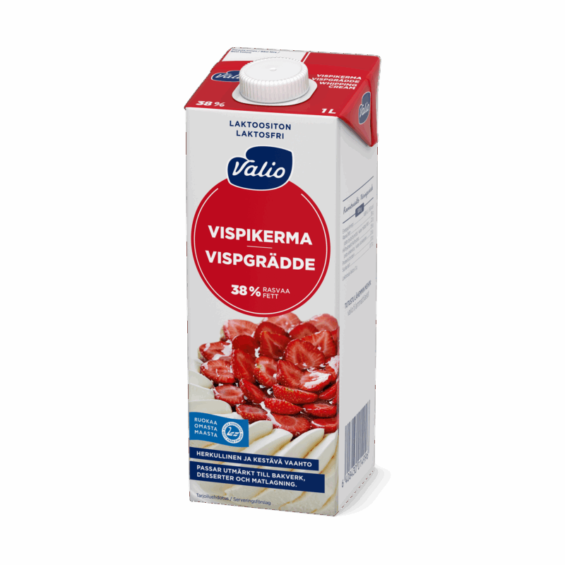 Valio vispikerma UHT laktoositon 1 l