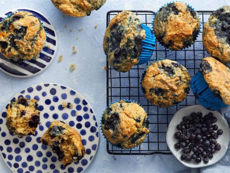 Veganska blåbärsmuffins