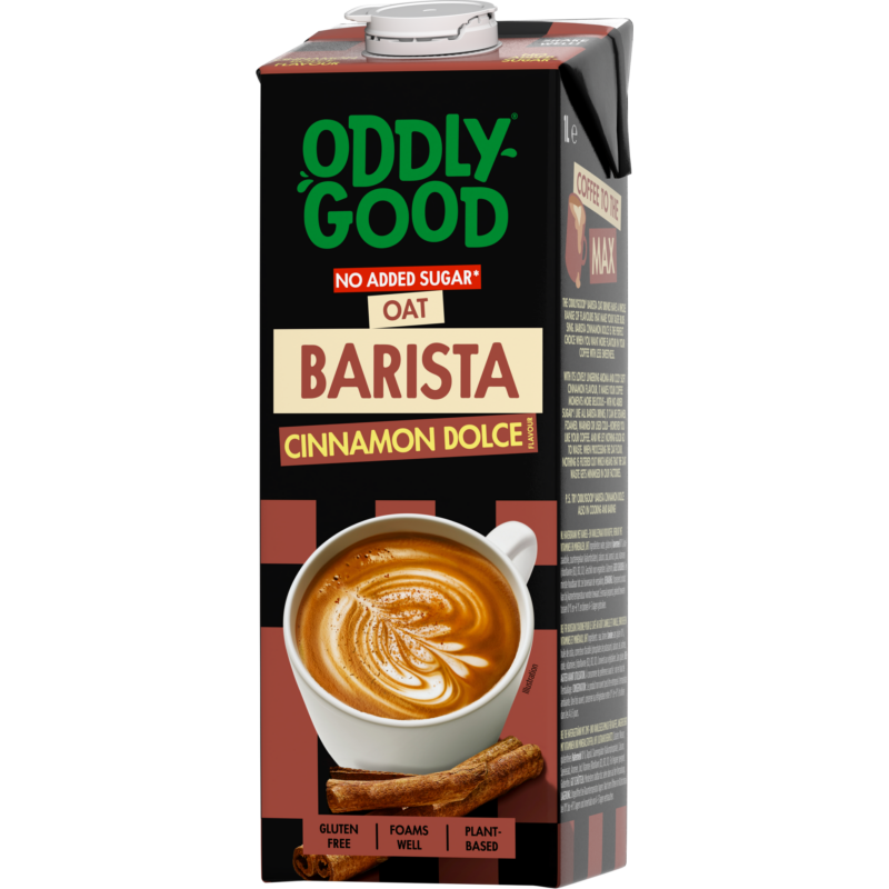 Oddlygood® Barista havredryck 1 l cinnamon dolce inget tillsatt socker glutenfri