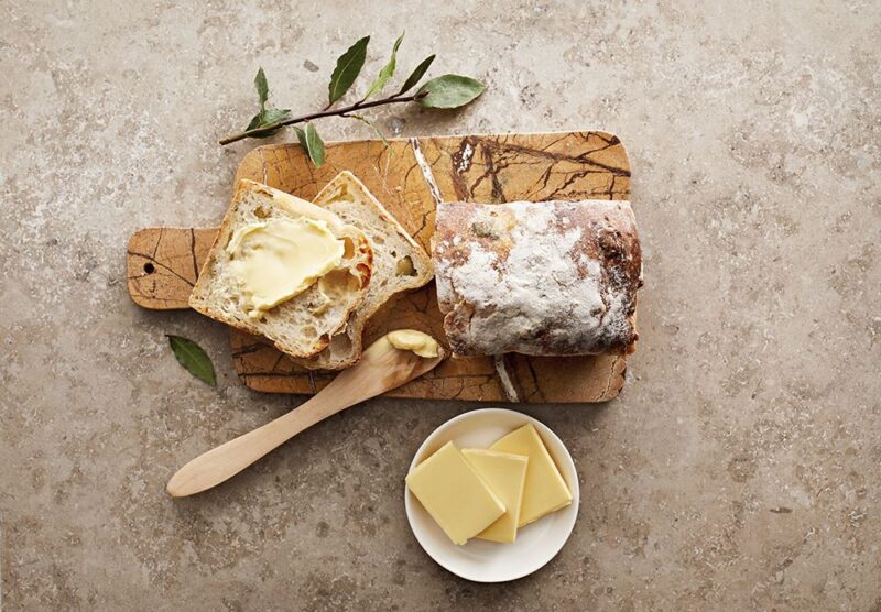 Butter on ciabatta