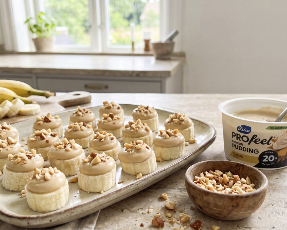 Frozen Caramel Banana Bites