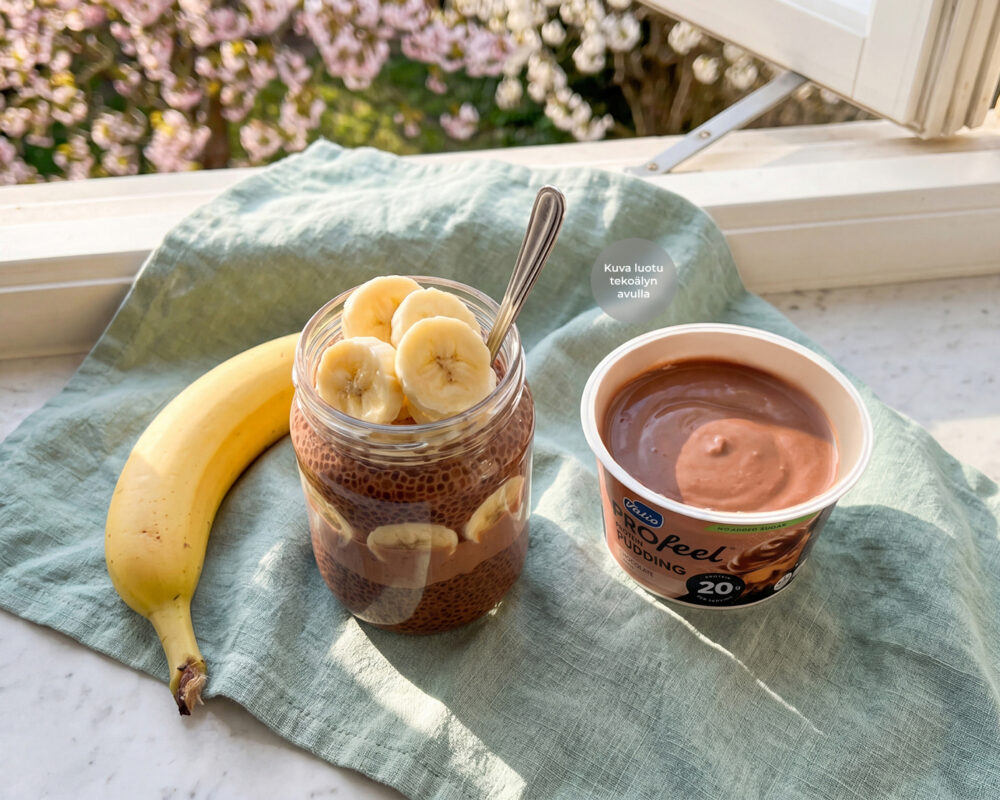Suklaa-chiavanukas banaanilla