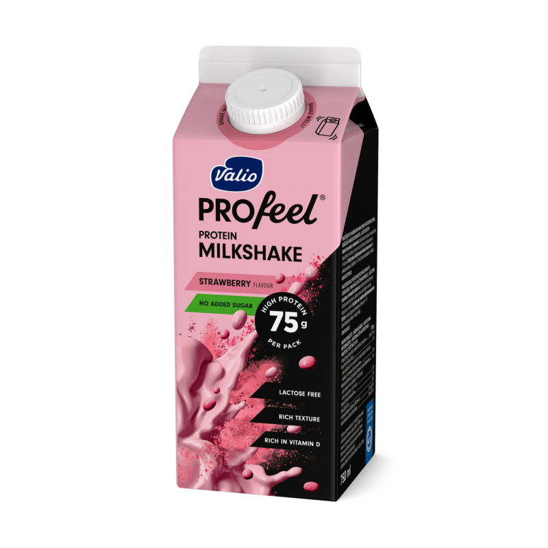 Valio PROfeel® proteiinipirtelö 0,75 l mansikka laktoositon