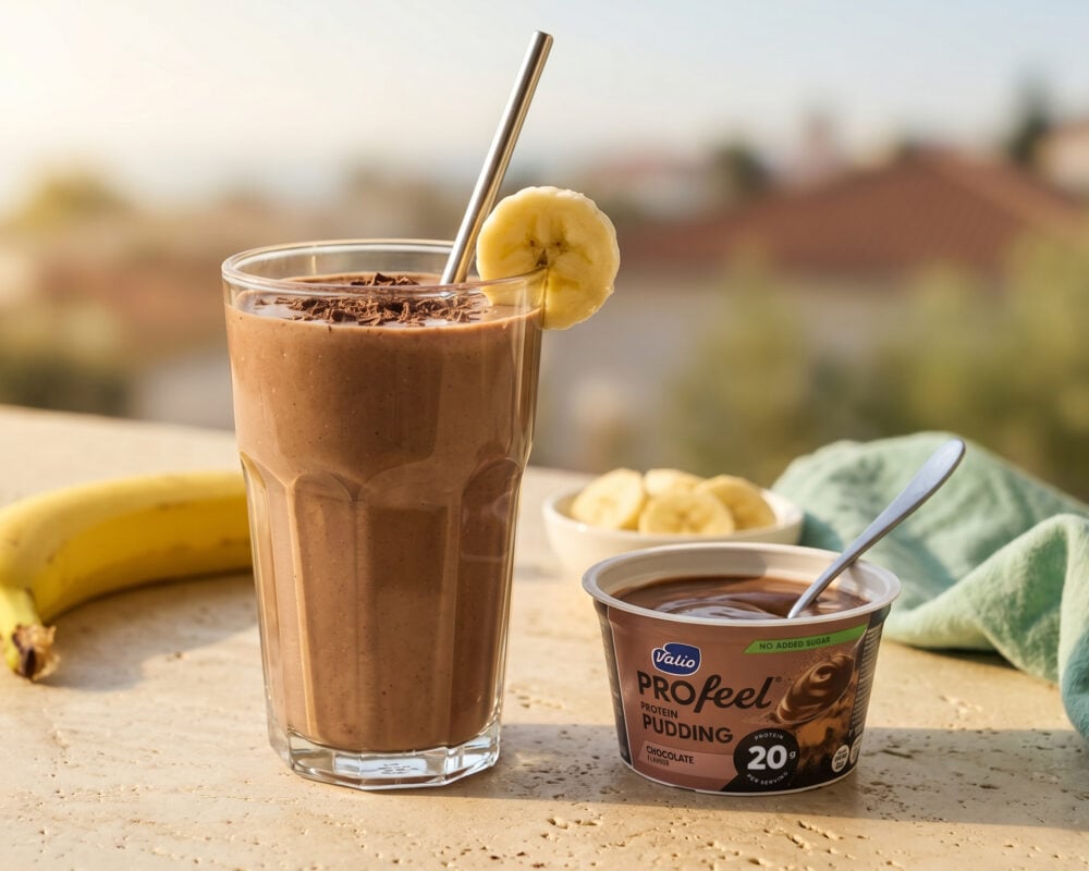 Milkshake med choklad och banan