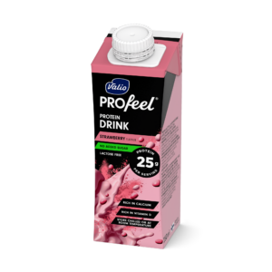 Valio PROfeel® osockrad proteindryck jordgubbsmak 250 ml laktosfri