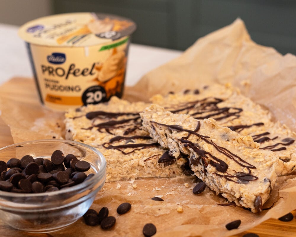 Blondies de caramelo sin horno