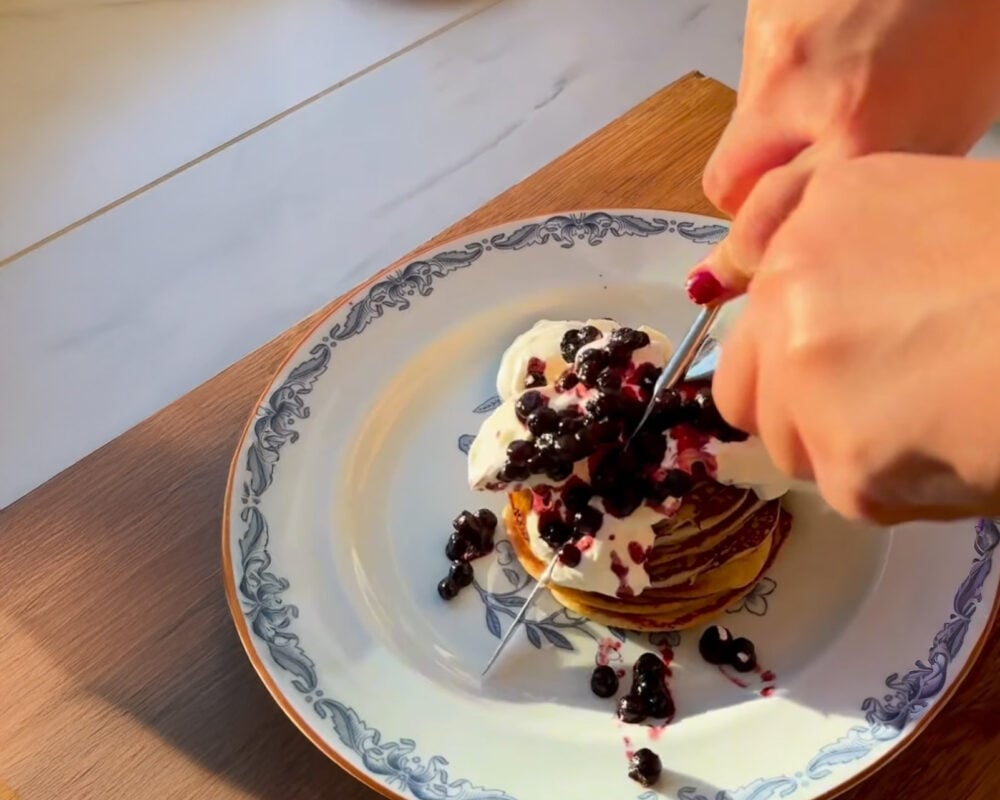 Karmelowe pancakes