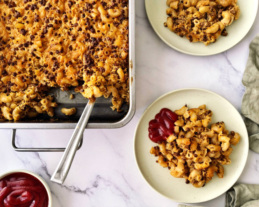 Vegaaninen makaronilaatikko