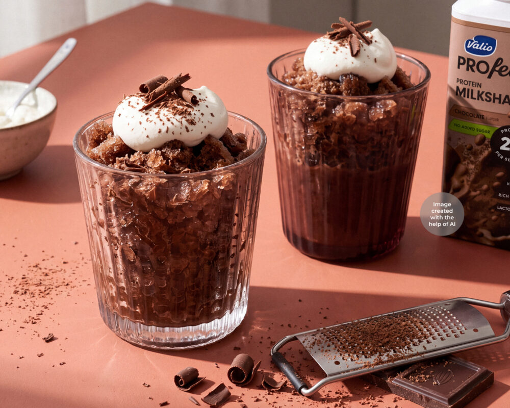 Frozen Chocolate Milkshake Granita