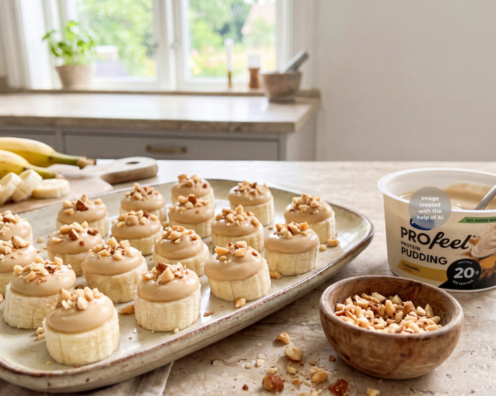 Frozen Caramel Banana Bites