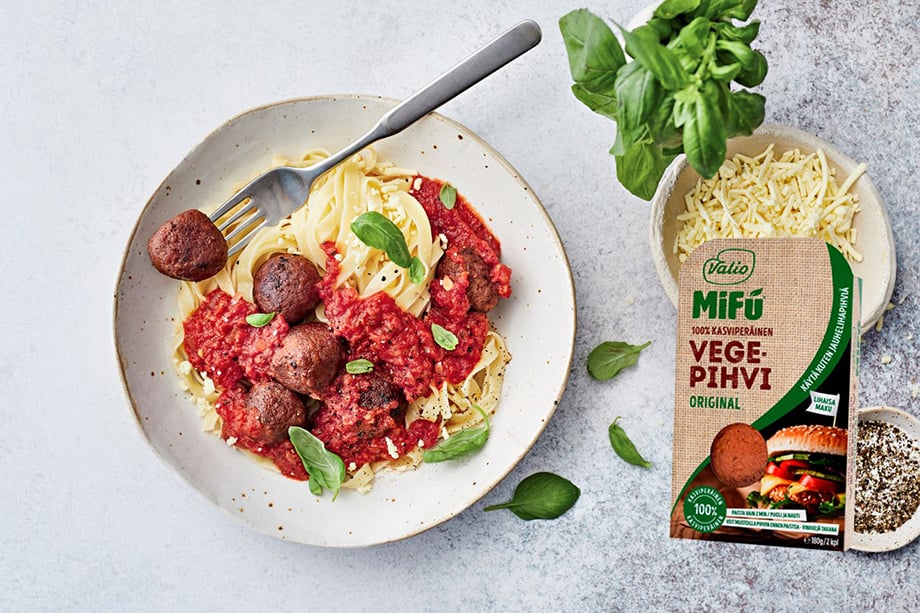 Mifu vegepullat tomaattikastikkeessa 920