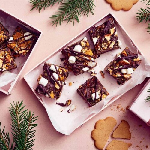 Rocky road med mörk choklad