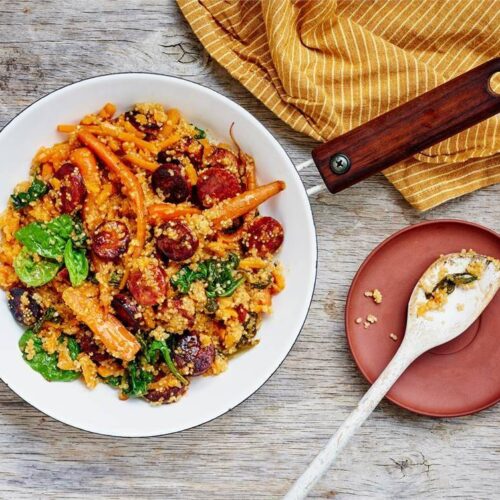 Quinoa- och sötpotatissallad