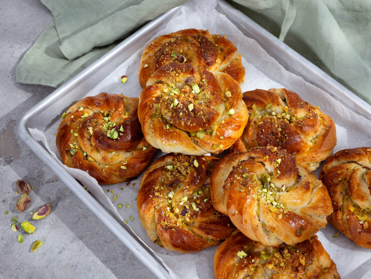 Karlsbaderbullar med pistage
